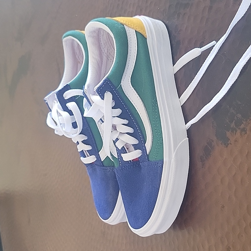 Boys colorful Vans size 5